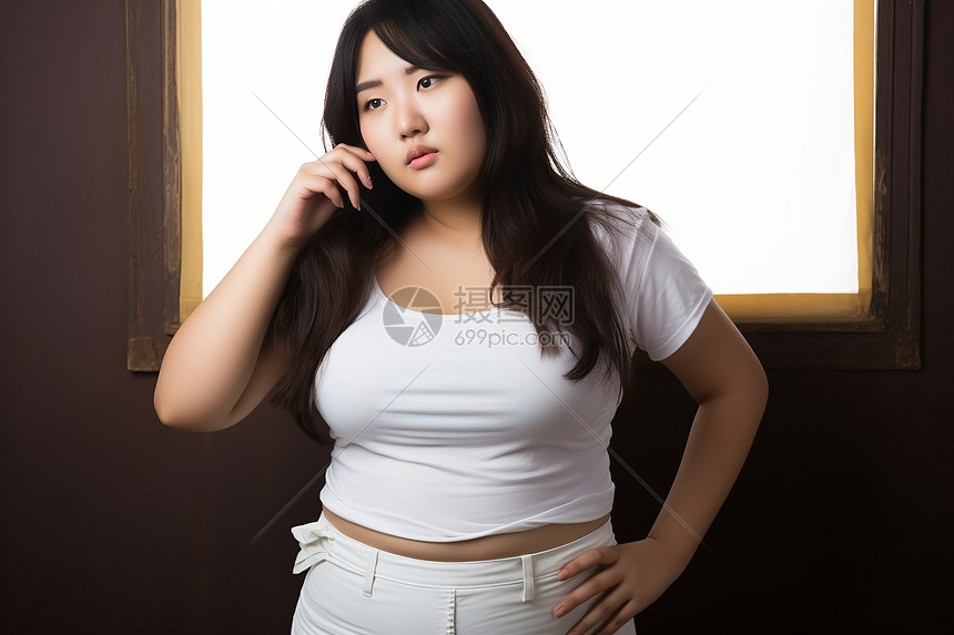 胖胖的女性图片