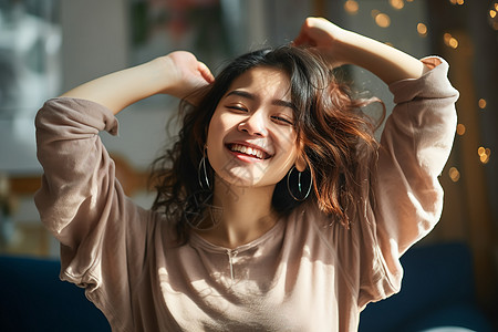 舞动美女快乐舞动的美女背景