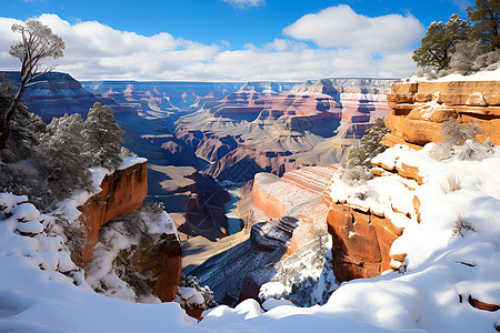 冬季户外壮观的峡谷图片