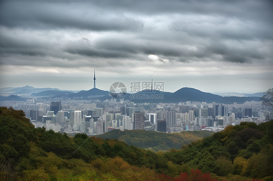 城市的建筑风景图片