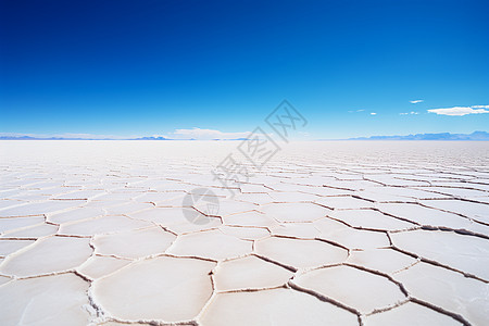 蓝天下的盐湖图片