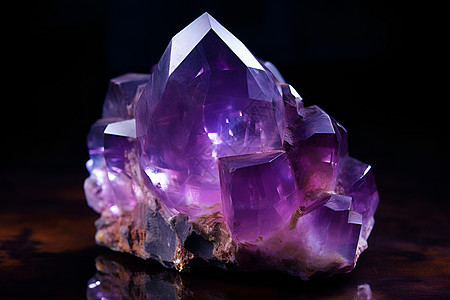 紫色的宝石晶簇图片