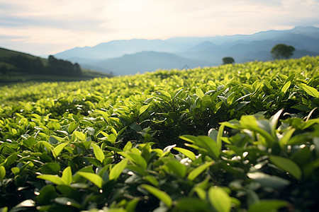 茂密的茶山图片