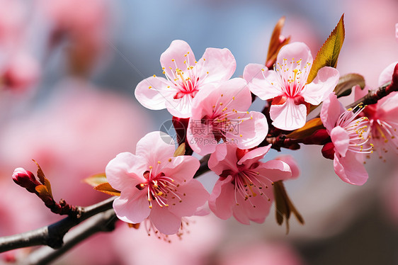 桃花报春图片