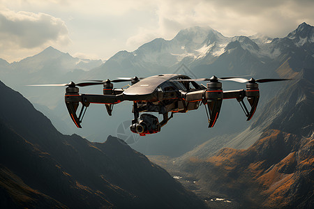 航拍未来科技之光的无人机设备设计图片