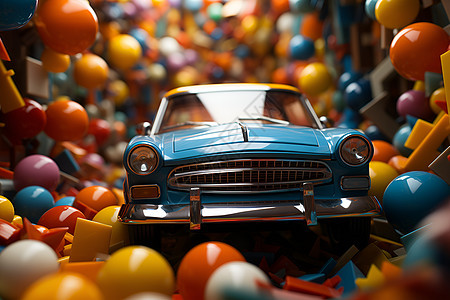 玩具车的疯狂竞速背景图片