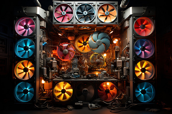 炫酷的机械机箱散热器图片
