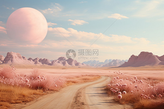 沙漠粉色的奇迹图片