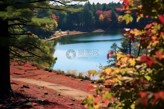 湖光山色图片