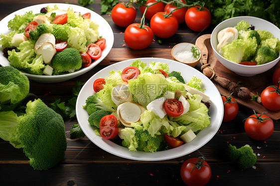营养丰富的蔬菜沙拉图片