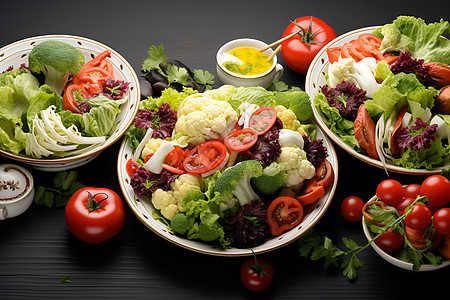 清爽夏日的蔬菜沙拉图片