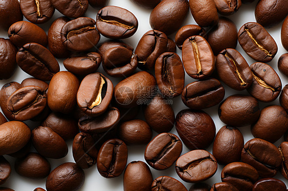 研磨中的咖啡豆图片