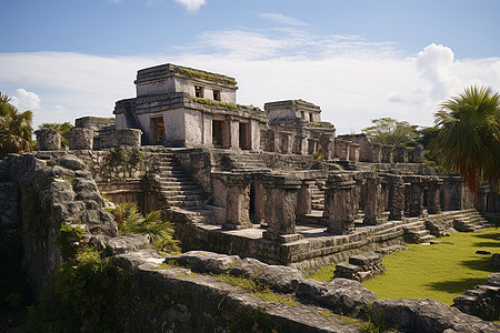 历史悠久的古代玛雅遗址图片