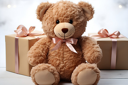 玩具熊和礼物图片