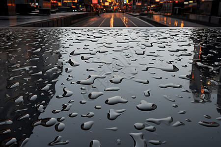 雨夜的城市背景图片