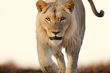 草原游猎的狮子图片
