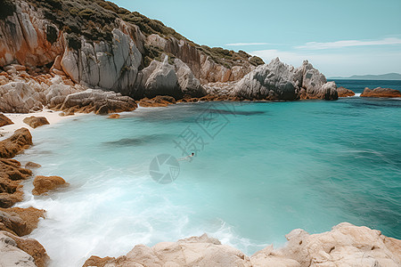 石岩海滩之泳图片