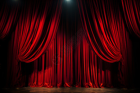 红色的舞台上的聚光灯图片