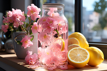 柠檬与花朵图片
