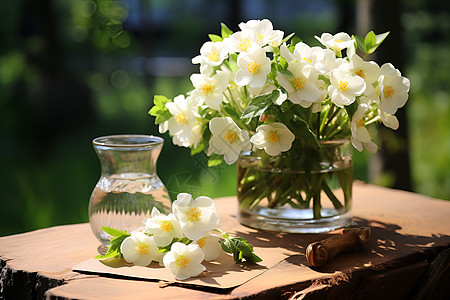 盛开的白花图片
