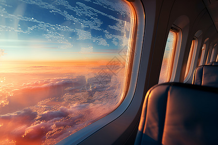 飞机窗户外的风景图片
