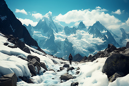 冰川山脉背景图片