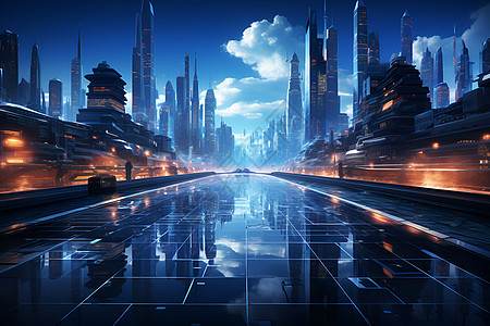 未来科幻的城市建筑图片