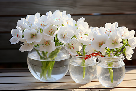 玻璃瓶中的花卉背景图片