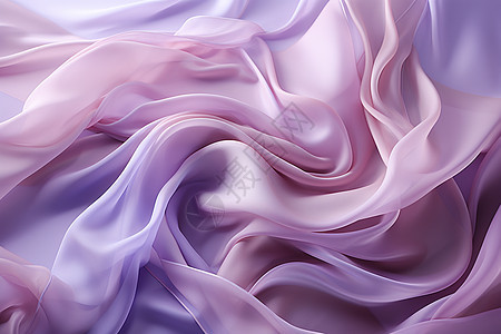 柔美流动的紫色织物背景图片