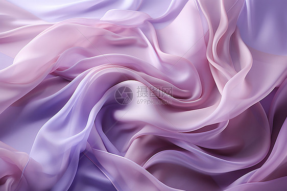 柔美流动的紫色织物图片