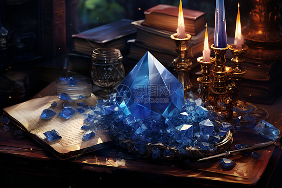 神秘之光蓝水晶（生活方式-广告传媒）图片