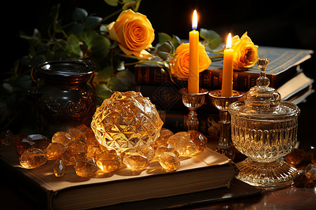 餐桌上的神秘黄色水晶（生活方式-广告传媒）图片