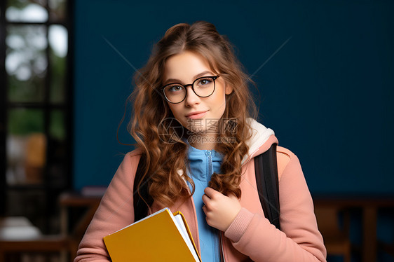 认真的女大学生图片