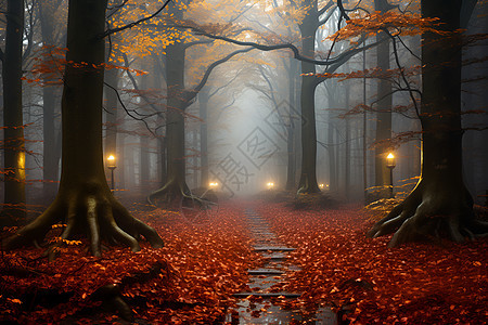 梦幻神秘的秋季森林图片