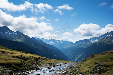 宁静的山川湖海景观背景图片