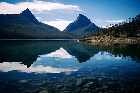 风景优美的湖光山色景观图片