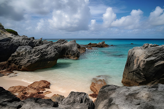 夏季热带度假海岛的美丽景观图片