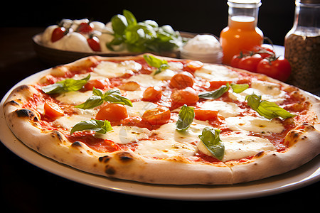 经典的意式番茄披萨图片