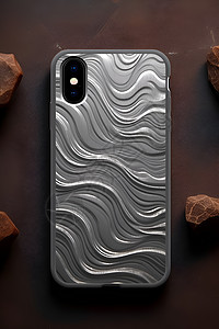 水波纹灰色手机壳背景图片