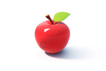 艳红苹果的卡通插图背景图片