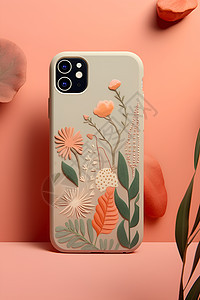 简约花卉的手机壳背景图片