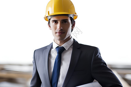建筑工地的建筑师背景图片