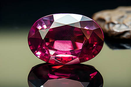 桌面上珍贵的红宝石背景图片