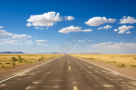 沙漠中空旷的泥土公路背景图片