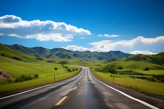 户外广阔的道路图片