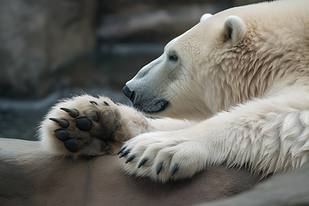 北極熊一只北极熊背景