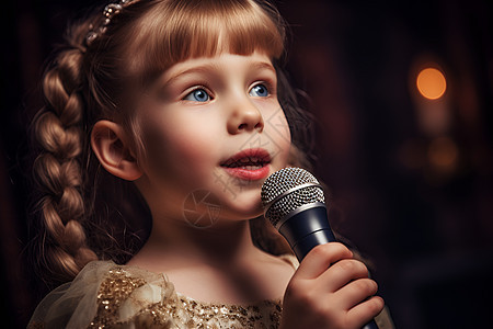 舞会上唱歌的小女孩图片