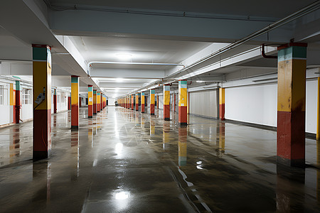 商业的地下停车场背景图片