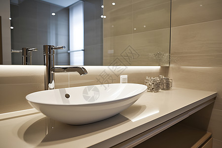现代简约装修的家居浴室背景图片