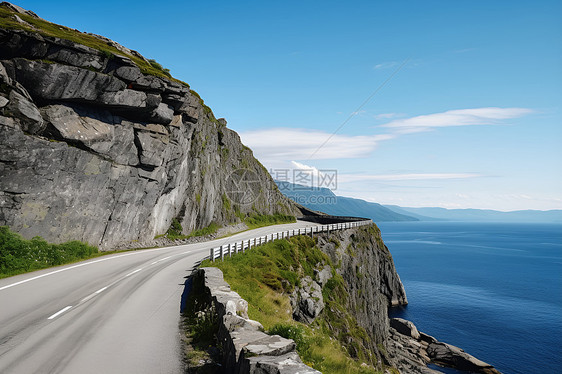 悬崖边的道路图片